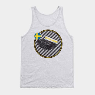 Strv-103B Swedish Main Battle Tank print on light Tank Top